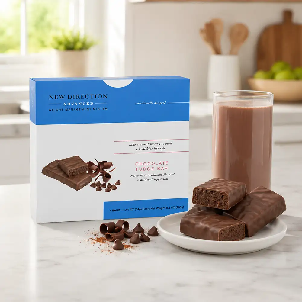 New Direction meal replacement bars for structured medical weight loss support