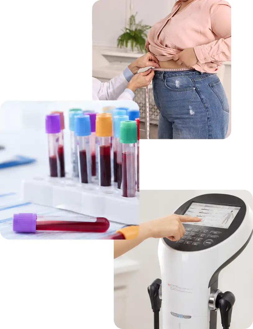 Patient beginning a physician-guided weight loss program