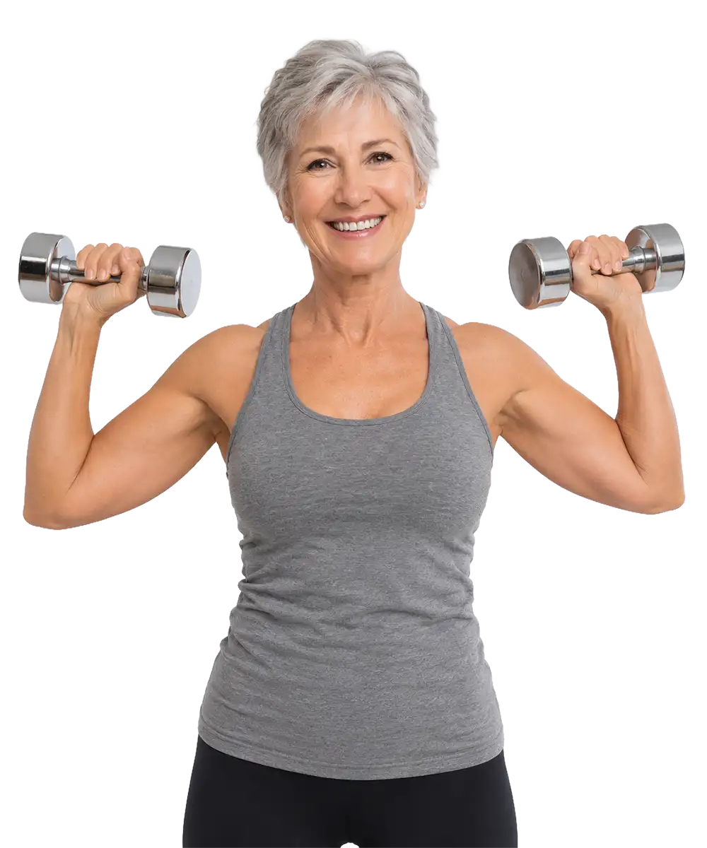 Healthy older woman representing physician-guided medication-assisted weight loss
