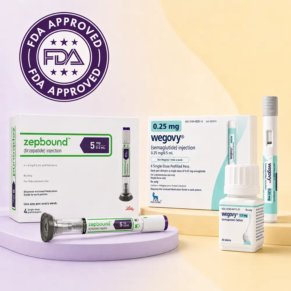 FDA-approved GLP-1 medication options for physician-guided weight loss